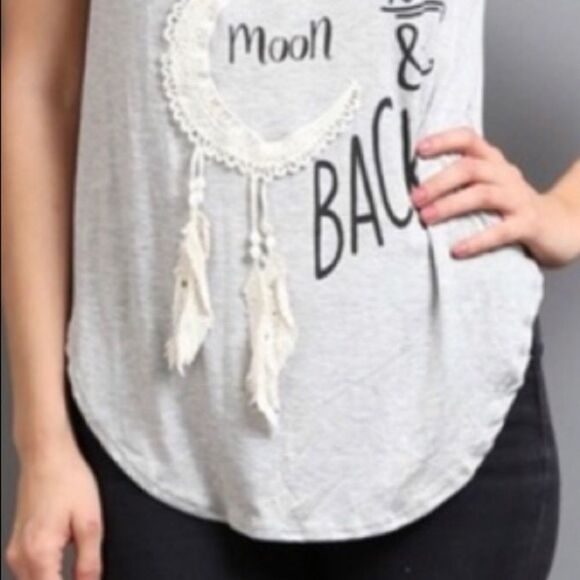 LOVE you to the moon & back April Spirit tribal heathered NEW - Picture 8 of 8